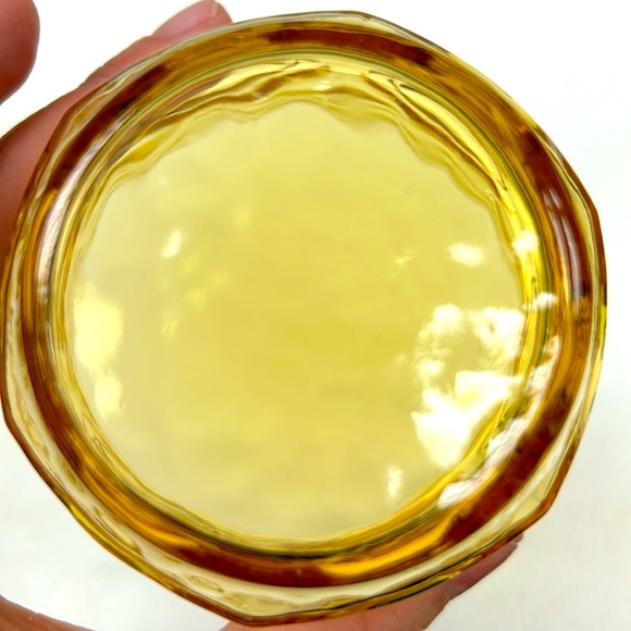 Vintage set of 4 ANCHOR HOCKING amber  glass “ Heritage Hill “ low-ball glasses - Picture 5 of 5